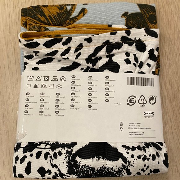 New Ikea pillow Cushion cover 20x20 Leopard Gold Black NÄBBSPINNARE 100% Cotton - Picture 5 of 5